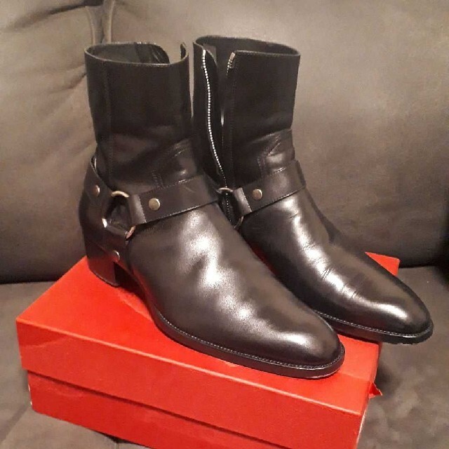 SAINT LAURENT ワイアット ハーネスリングブーツ/41.1/2