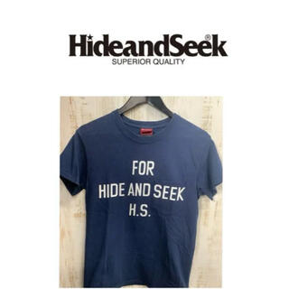 ハイドアンドシーク(HIDE AND SEEK)のふ　HideandSeek  ハイドアンドシーク  Tシャツ ロゴ ネイビー(Tシャツ/カットソー(半袖/袖なし))