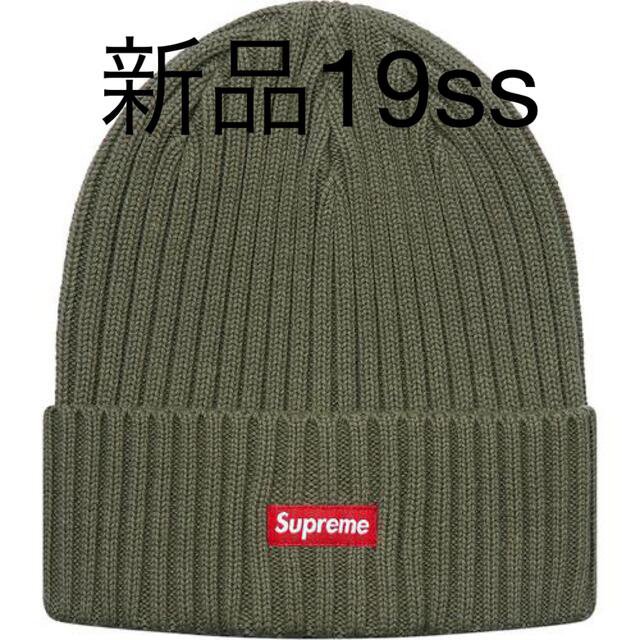 FREE状態新品 19ss supreme ビーニー オリーブ 無地 ボックスロゴ　新品