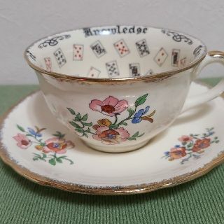 ウェッジウッド(WEDGWOOD)の希少 アルフレッド・ミーキン 1930年代 紅茶占い フォーチュンカップ&ソーサ(グラス/カップ)