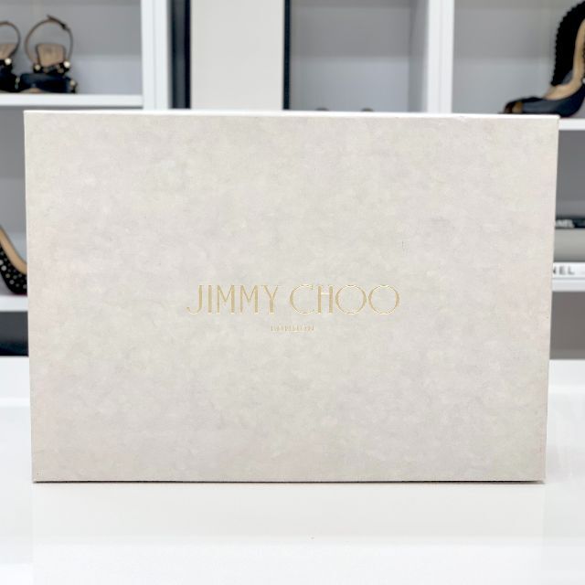 JIMMY CHOO(ジミーチュウ)の3696 ジミーチュウ レザー ロゴストラップ パンプス ホワイト レディースの靴/シューズ(ハイヒール/パンプス)の商品写真