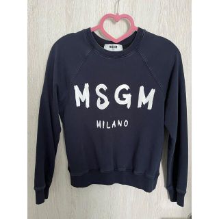 エムエスジイエム(MSGM)のMSGM トレーナー　ネイビーxs  お値引き中(トレーナー/スウェット)