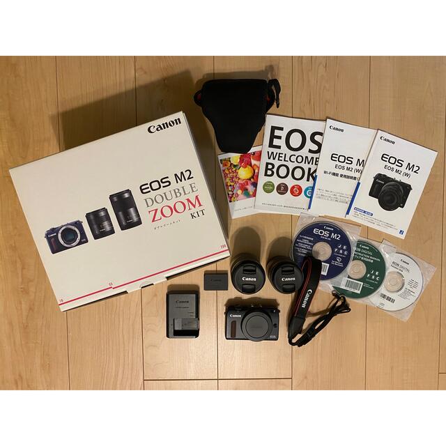 Canon EOS M2 Wズームキット BL☆ 爆買い! 15300円 www