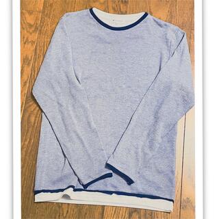 ティーケー(TK)のTK 長袖カットソー 重ね着風 カットソー(Tシャツ/カットソー(七分/長袖))