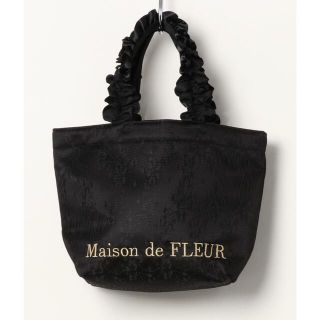 メゾンドフルール(Maison de FLEUR)のMaison de FLEUR レースサテンフリルハンドルトートS(トートバッグ)