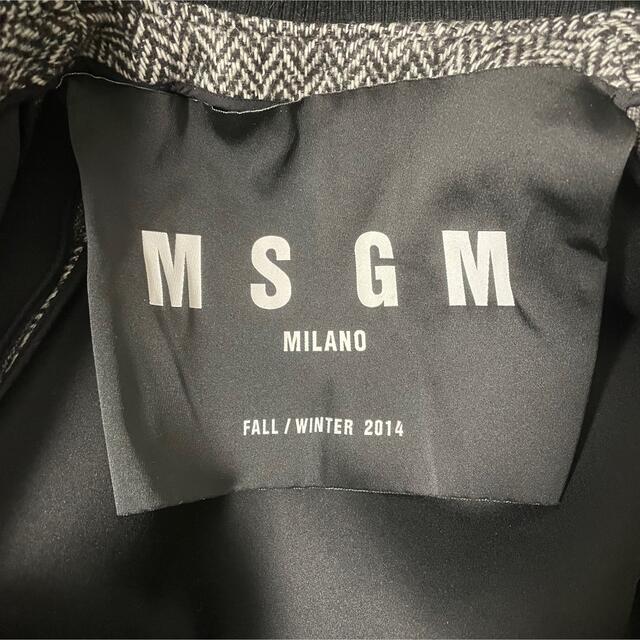 MSGM(エムエスジイエム)のMSGM ブルゾン ヘリンボーン ツイード 44 メンズのジャケット/アウター(ブルゾン)の商品写真