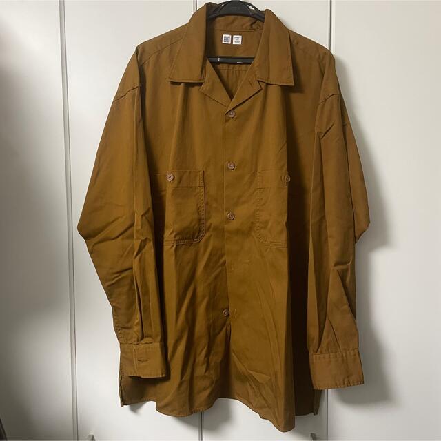 UNIQLO(ユニクロ)のUNIQLO ユニクロ　オープンカラー　シャツ 2XL ブラウン メンズのトップス(シャツ)の商品写真