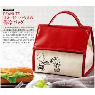 スヌーピー(SNOOPY)のInRed付録品 SNOOPY保冷バッグ(トートバッグ)