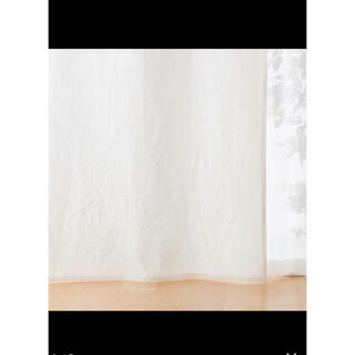 ムジルシリョウヒン(MUJI (無印良品))の無印良品　綿洗いざらし平織ノンプリーツカーテン⭐︎オフ白(カーテン)