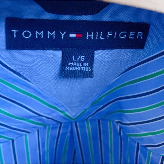 TOMMY HILFIGER(トミーヒルフィガー)のL トミー　ヒルフィガー　ストライプシャツ メンズのトップス(シャツ)の商品写真