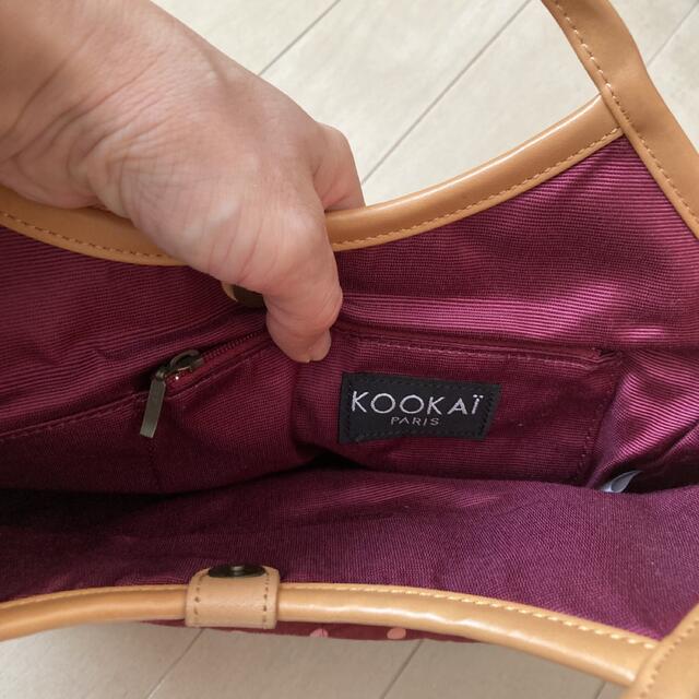 KOOKAI(クーカイ)のKOOKAI　キルティング　トートバッグ　エンジ　クーカイ　エンジ　ドット レディースのバッグ(トートバッグ)の商品写真