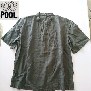 イデー(IDEE)のIDEE POOL いろいろの服 リネンブラウス 麻 チャコール シャツ(シャツ/ブラウス(半袖/袖なし))