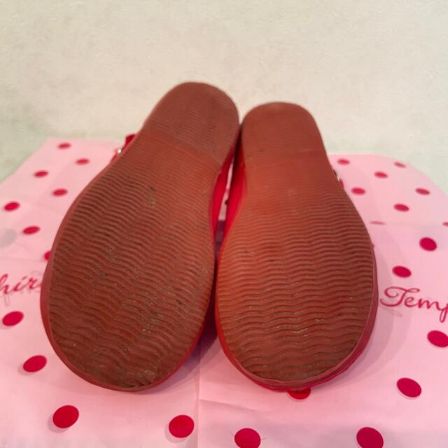 Shirley Temple(シャーリーテンプル)のシャーリーテンプル　赤リボンシューズ　18cm キッズ/ベビー/マタニティのキッズ靴/シューズ(15cm~)(フォーマルシューズ)の商品写真