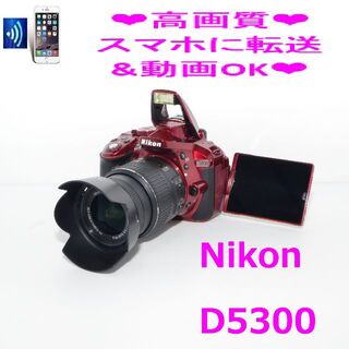 ニコン(Nikon)の❤希少なレッド❤Wi-Fiでスマホに転送❤Nikon D5300❤③(デジタル一眼)