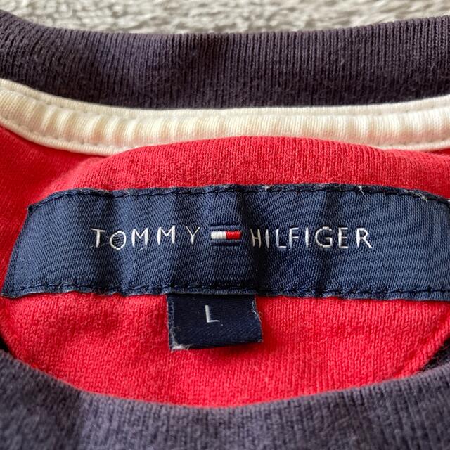 TOMMY HILFIGER(トミーヒルフィガー)のTOMY トミー　Tシャツ　L サイズ　ネイビー メンズのトップス(Tシャツ/カットソー(半袖/袖なし))の商品写真