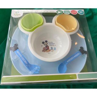 ディズニー(Disney)の新品⭐︎未使用⭐︎Disney子供用食器プレート　ミッキー(離乳食器セット)