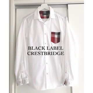 ブラックレーベルクレストブリッジ(BLACK LABEL CRESTBRIDGE)の【大人気】ブラックレーベルクレストブリッジ  シャツ　白　ホワイトMサイズ(シャツ)