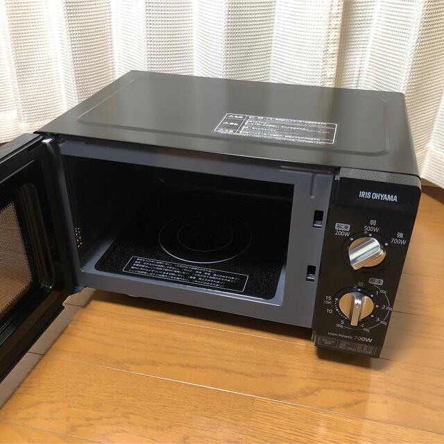 【超美品】 アイリスオーヤマ 電子レンジ フラット 黒 PMB-F185-5