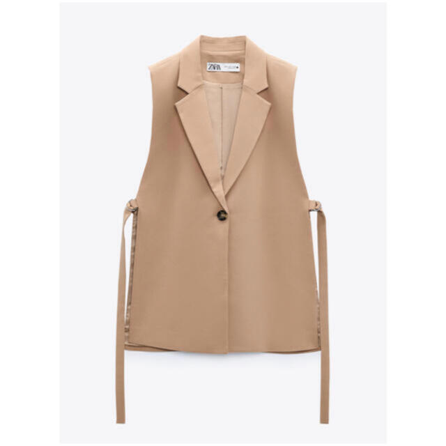 美品】大人気!zara のジレ!ベスト ベージュ 完売 | www
