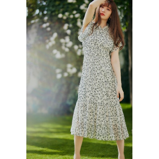 Herlipto Muguet-printed Romantic Dress - ロングワンピース/マキシ ...