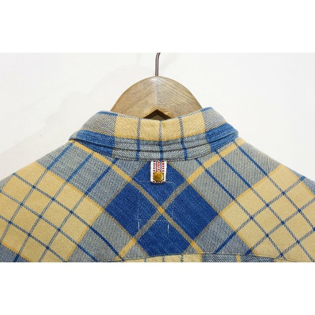 美品 希少 15AW VISVIMビズビム チェック ネルシャツ 青茶321M