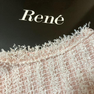 ルネ(René)のRene☆春色桜colorツィードワンピース☆春らしく可愛いシルエット(ひざ丈ワンピース)