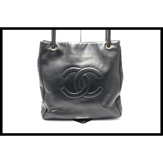 ブラック素材CHANEL 1番台 ココマーク ショルダーバッグ■11kp2532415