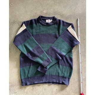 エルエルビーン(L.L.Bean)のvintage sweater 古着　セーター　ボーダー　USA製(ニット/セーター)