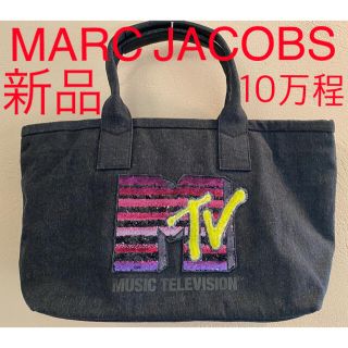 マークジェイコブス(MARC JACOBS)の新品 MARC JACOBS スパンコール デニムトートバッグ リゾート MTV(トートバッグ)