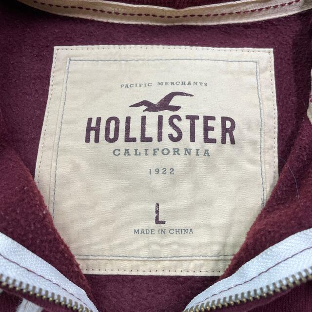 Hollister(ホリスター)のホリスター　パーカー　バーガンディ　 L メンズのトップス(パーカー)の商品写真