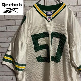 リーボック(Reebok)の90s 古着 リーボック フットボールシャツ 刺繍 ビッグシルエット ゆるだぼ(Tシャツ/カットソー(半袖/袖なし))