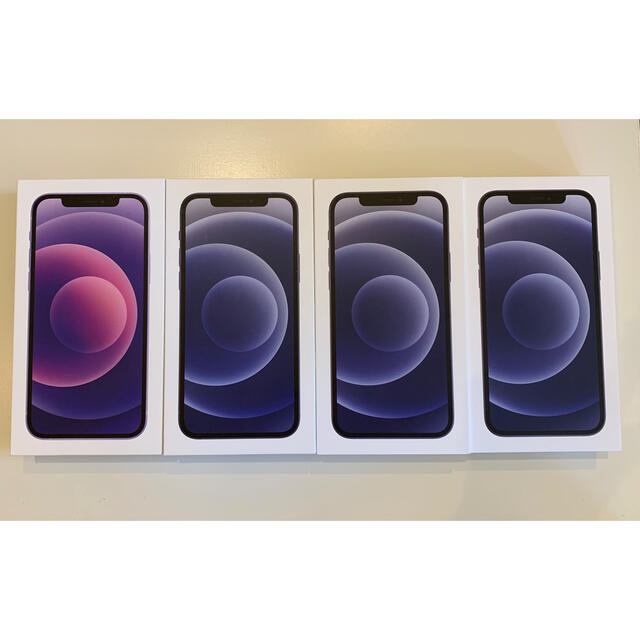 iPhone - 【4台セット特価】iPhone 12 ブラック・パープル 64 GB au