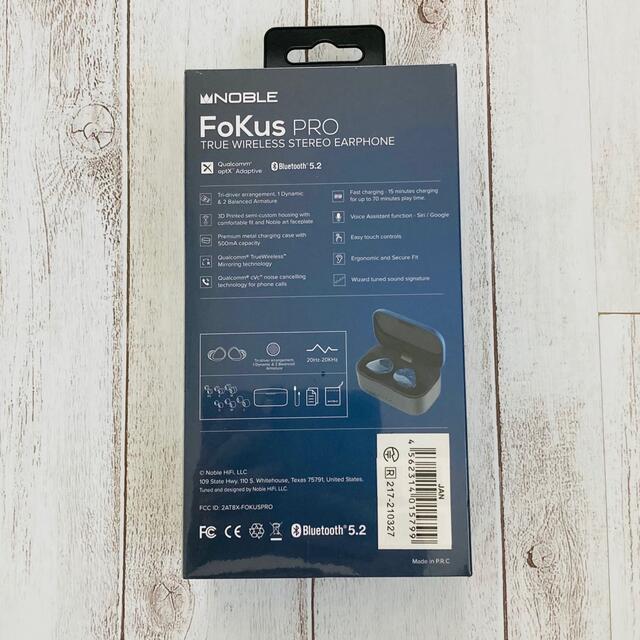 Noble(ノーブル)のNoble audio FoKus PRO NOB-FOKUSPRO-B スマホ/家電/カメラのオーディオ機器(ヘッドフォン/イヤフォン)の商品写真