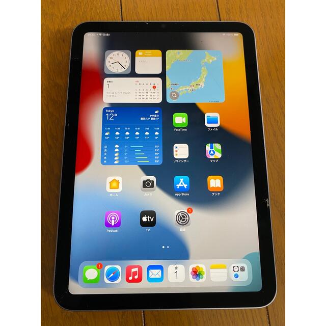 iPad(アイパッド)のiPad mini6 Wi-Fiモデル　パープル　64GB 画面割れあり スマホ/家電/カメラのPC/タブレット(タブレット)の商品写真