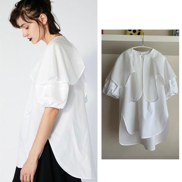 NFOLD Cottonタイプライター Hang collar BLOUSE 【初回限定】 51.0