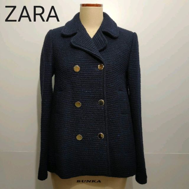 ZARA(ザラ)のZARA 金ボタン　ショート丈ジャケット レディースのジャケット/アウター(ピーコート)の商品写真