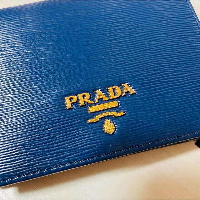 PRADA(プラダ)のPRADA プラダ　二つ折り財布　BLUETTE レディースのファッション小物(財布)の商品写真