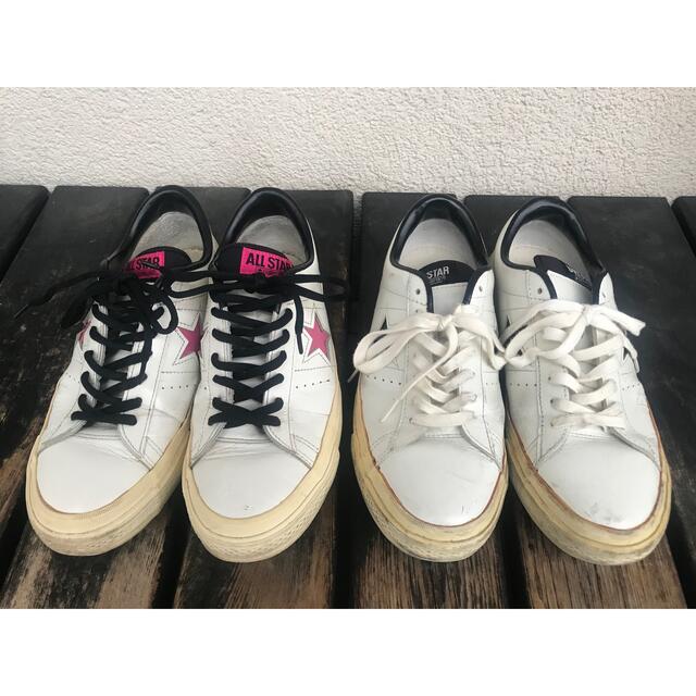 CONVERSE - 2足セット コンバース ワンスター オールスター 白×黒 白 ...