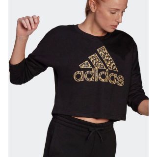 アディダス(adidas)のadidasヒョウ柄トップス(Tシャツ(長袖/七分))