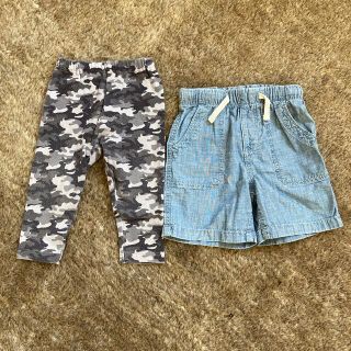 ベビーギャップ(babyGAP)のGAPデニムハーフパンツ&ユニクロ迷彩レギンス☆セット(パンツ)