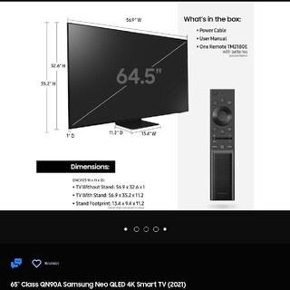 QN90A Samsung Neo QLED 4K Smart TV 2021の通販 by Samsung Store｜ラクマ