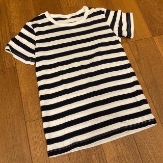 ムジルシリョウヒン(MUJI (無印良品))の【MUJI・無印良品】 キッズ　半袖Tシャツ ボーダー柄 130サイズ(Tシャツ/カットソー)