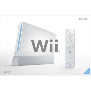 ニンテンドウ(任天堂)のWii本体 (シロ)+ Wiiフィットプラス　ボード付き(家庭用ゲーム機本体)