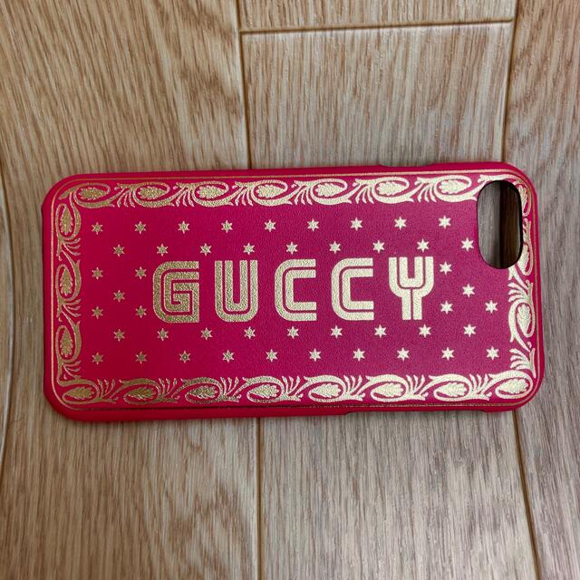 グッチ　iPhone 7&8ケース　「GUCCY」ピンク　スマホケース