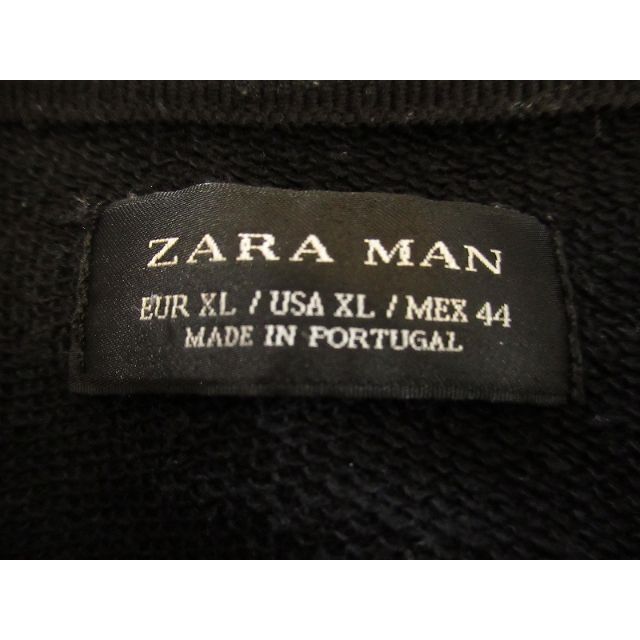 ZARA(ザラ)のG② XL サイズ ZARA MAN ザラ カモフラ 切替 薄手 スウェット 黒 メンズのトップス(スウェット)の商品写真