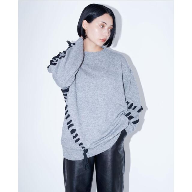 【SR】BRAID PULLOVER (GRAY) 完売品 レディースのトップス(ニット/セーター)の商品写真