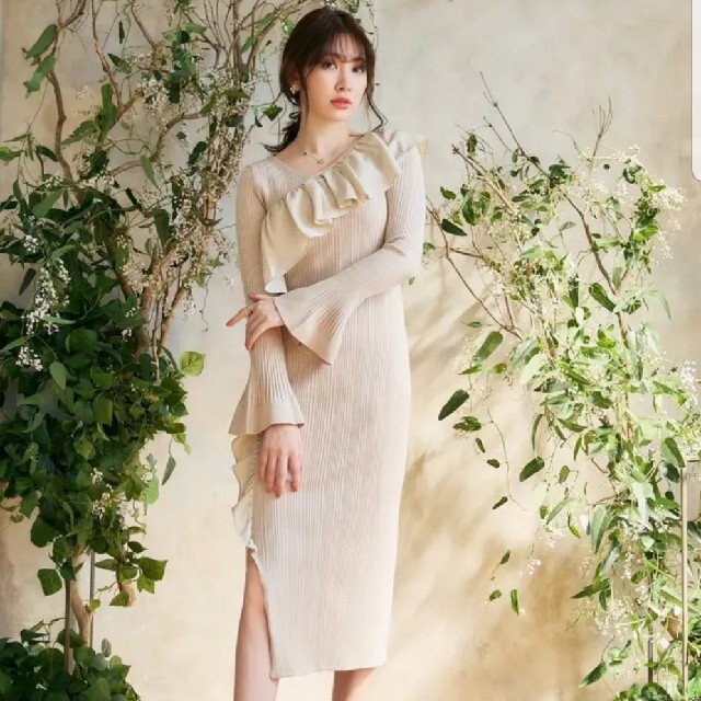 Her lip to - herlipto Ruffle Wrap Rib Knit Dressの通販 by ちいこ's