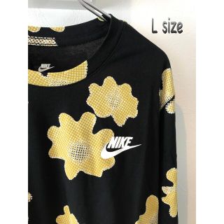 ナイキ(NIKE)のNIKE ナイキ　総柄　ロンT  黒　L  新品(Tシャツ/カットソー(七分/長袖))