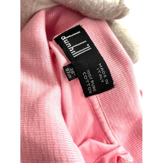 Dunhill(ダンヒル)のdunhill　メンズ　ポロシャツ　38　ピンク　ロゴ刺繍　イタリア製 メンズのトップス(ポロシャツ)の商品写真