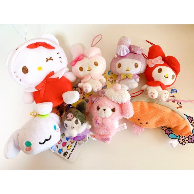 サンリオ(サンリオ)のサンリオぬいぐるみセット（8個）🧸🎀 エンタメ/ホビーのおもちゃ/ぬいぐるみ(ぬいぐるみ)の商品写真